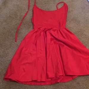 Red halter American apparel dress
